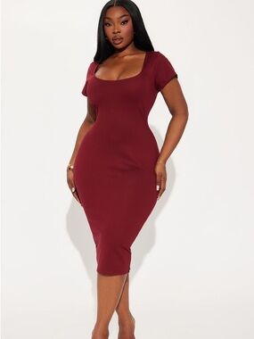 Bodycon Scoop Neck Dress NWT